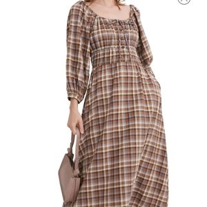 Madewell Sophia Long Sleeve Stretch Cotton Gauze Dress